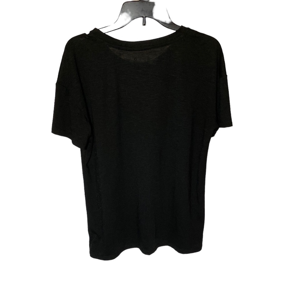 Women’s Large Black T-Shirt With White Stars Scattered On The Bottom - Picture 4 of 7